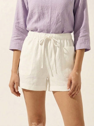 100% Linen Utility Side Pocket Short WYNNIE - Glamourous Grace