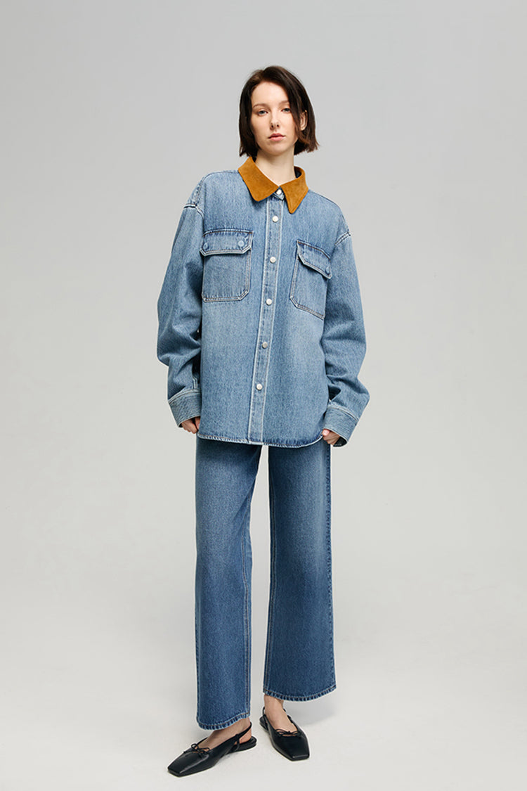 California Sunset Denim Shirt HJ902 - Glamourous Grace
