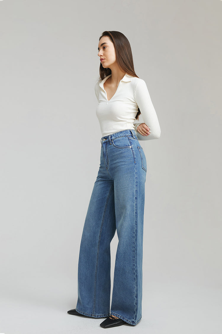 Angeles High Rise Baggy Jeans HJ103 - Glamourous Grace