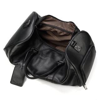Handmade Full Grain Leather Carry-on Bag, Vintage Men's Travel Duffle & Gym Bag