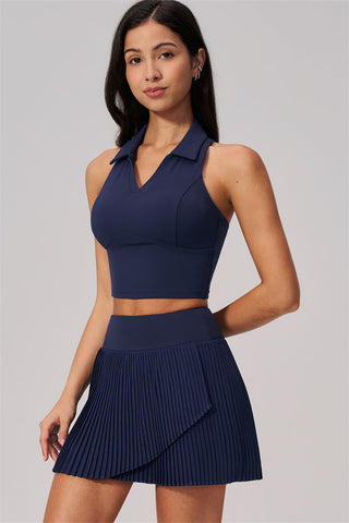 The Ziv Polo Crop Top Tennis Dress 2-Piece Set