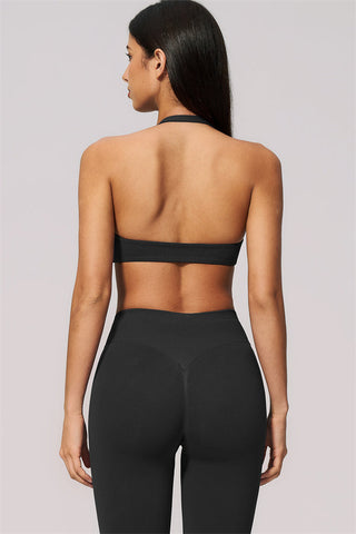 The Velvetine Halter Sports Bra Leggings 2-Piece Set