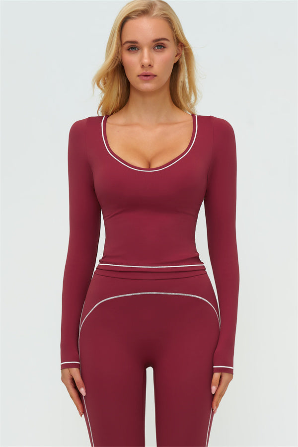 The Amara Long Sleeve T-shirt Leggings 2-Piece Set - Glamourous Grace