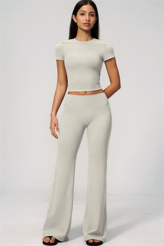 The Zura T-shirt Flared Leggings 2-Piece Set