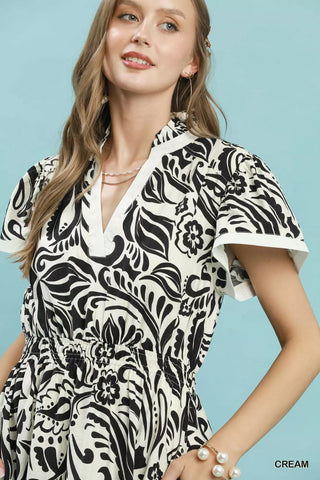 Umgee Paisley Print Midi Dress with Side Pockets - Glamourous Grace