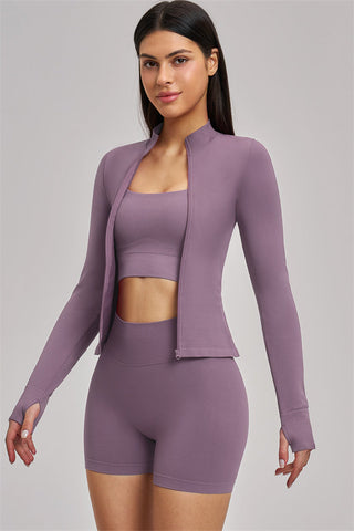 The Vision Jacket Sports Bra Shorts 3-Piece Set