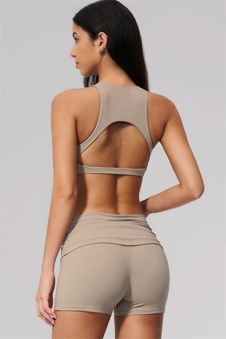 The Twirl Open Back Sports Bra Shorts 2-Piece Set