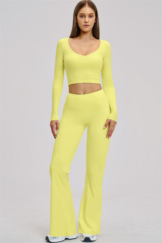 The Stride Long Sleeve T-shirt Flared Leggings 2-Piece Set