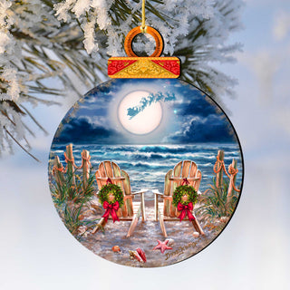 Moonlight Christmas Holiday Wooden Ornaments by D. Gelsinger - Christmas Decor - 8652817-DG