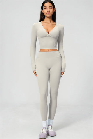 The Lox Long Sleeve Crop top Leggings 2-Piece Set