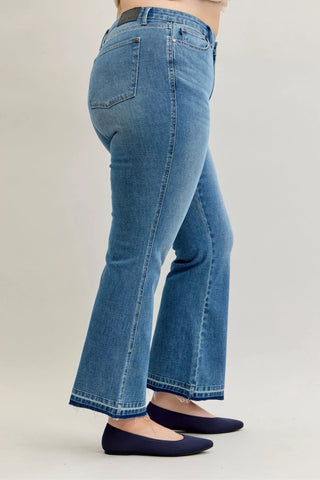 Judy Blue Mid Rise Tummy Control Release Hem Bootcut Jeans