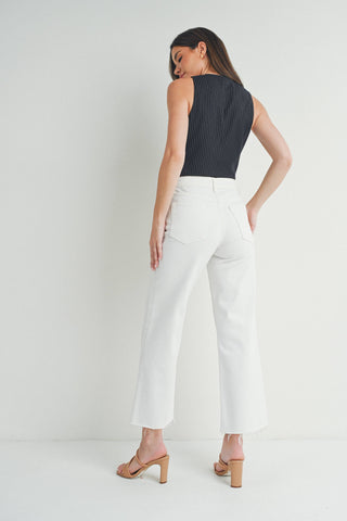 Bianca White Slim Wide Leg