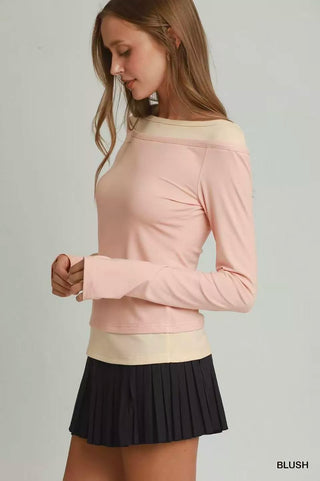 Umgee Layered Twofer Long Sleeve Top - Glamourous Grace