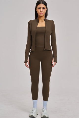 The Swoon Jacket Tank Top Leggings 3-Piece Set