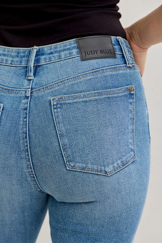 Judy Blue Mid Rise Tummy Control Release Hem Bootcut Jeans