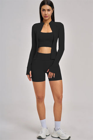 The Vision Jacket Sports Bra Shorts 3-Piece Set
