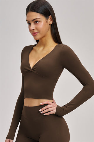 The Swoon Long Sleeve Crop top Shorts 2-Piece Set