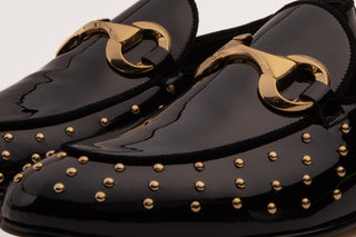 The Jupiter  Shoe Black Spike Leather  Bit Dress Loafer Limited Edition Men  Shoe