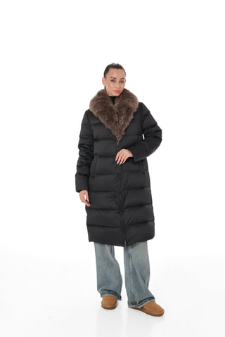 Genuine Polar Fox Fur Down Fill Parka