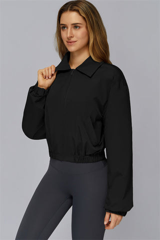 The Elle Form Crop Zip Jacket