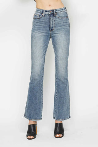Judy Blue Tummy Control Back Embroidered Pocketed Bootcut Jeans 88783 - 3 Inseams