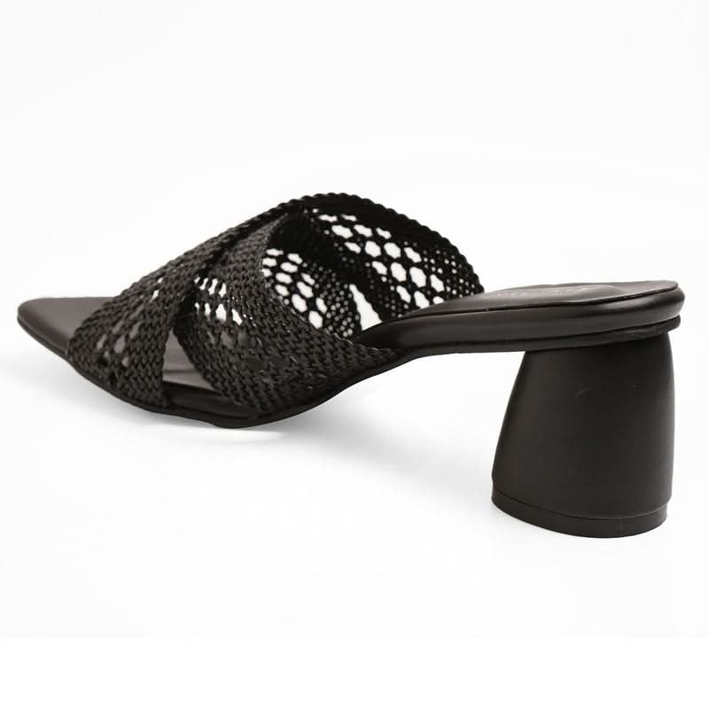 Willow - Black Block Heels - Glamourous Grace