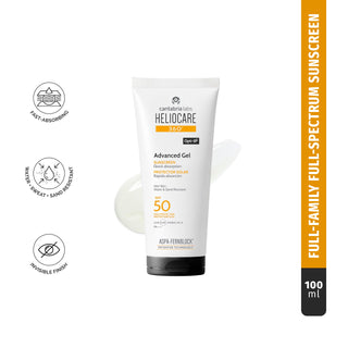 Heliocare Advanced Gel SPF 50 Sunscreen - Natural, Antioxidant, Non-Greasy Face Protection for All Skin Types - Glamourous Grace