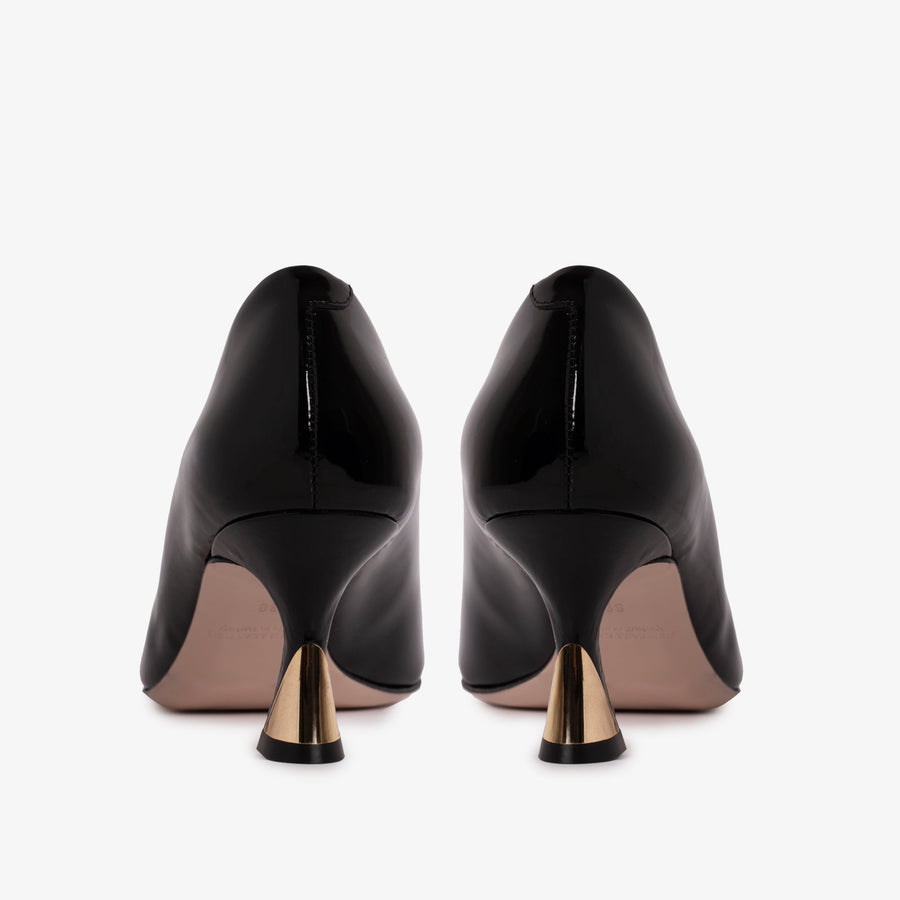 The Brunello Black Patent Leather Pump Women Shoe - Glamourous Grace
