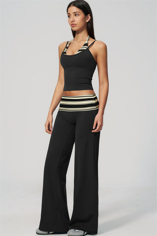 The Enliven Halter Tank Top Straight Leg Pants 2-Piece Set