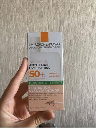 La Roche Posay Anthelios Oil Control Fluid Tinted Facial Sunscreen Cream, 50ml - Non-Greasy Sun Protection for Oily Skin - Glamourous Grace