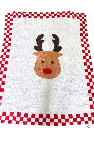 SC - ETA 9/30-10/14 Santa's Sweetheart Reindeer Blanket - Glamourous Grace