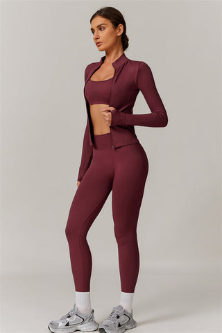 The Nova Luxe Jacket Sports Bra Leggings 3-Piece Set