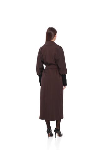 Miru Trench Coat in Chocolate