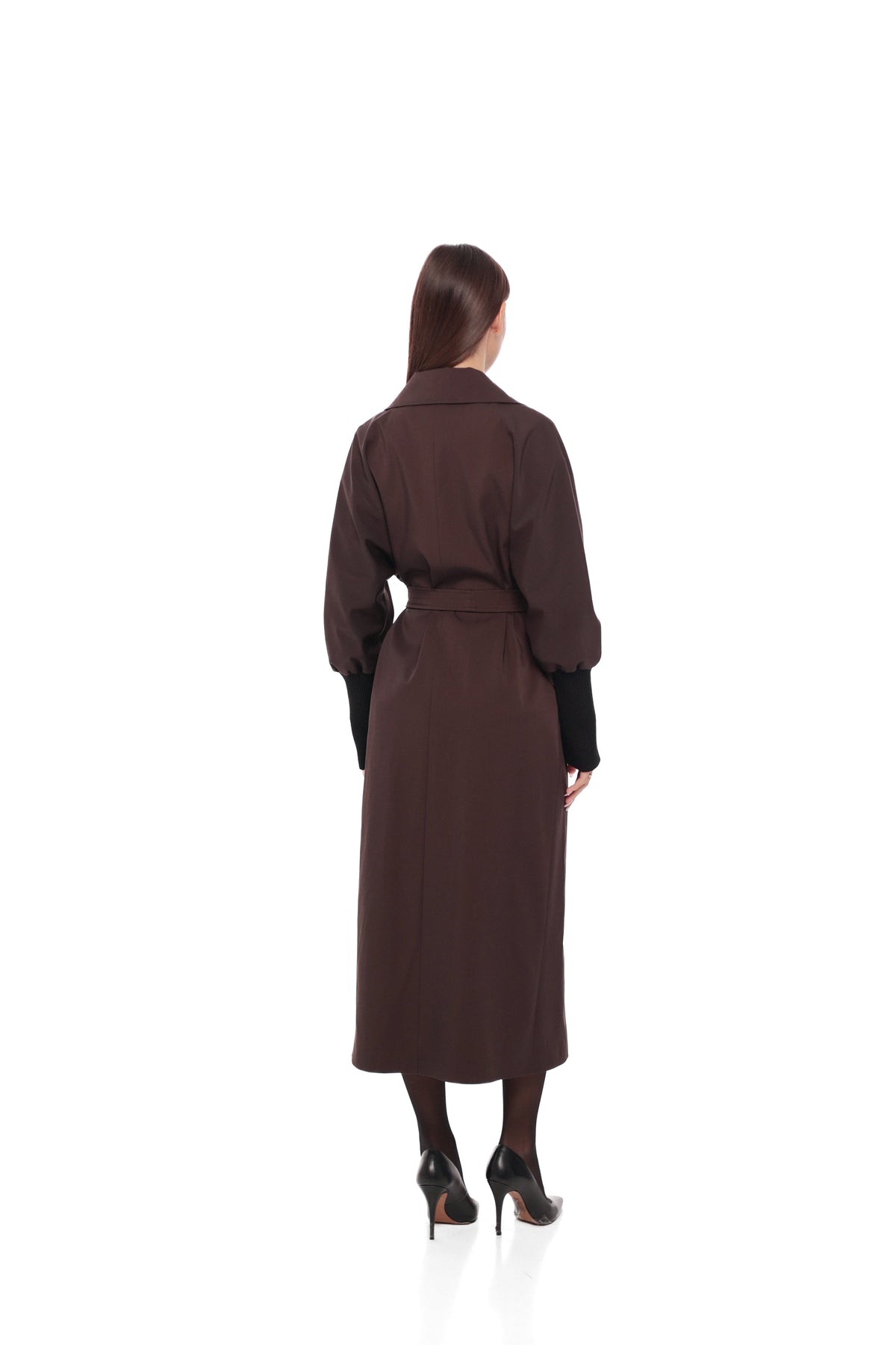 Miru Trench Coat in Chocolate