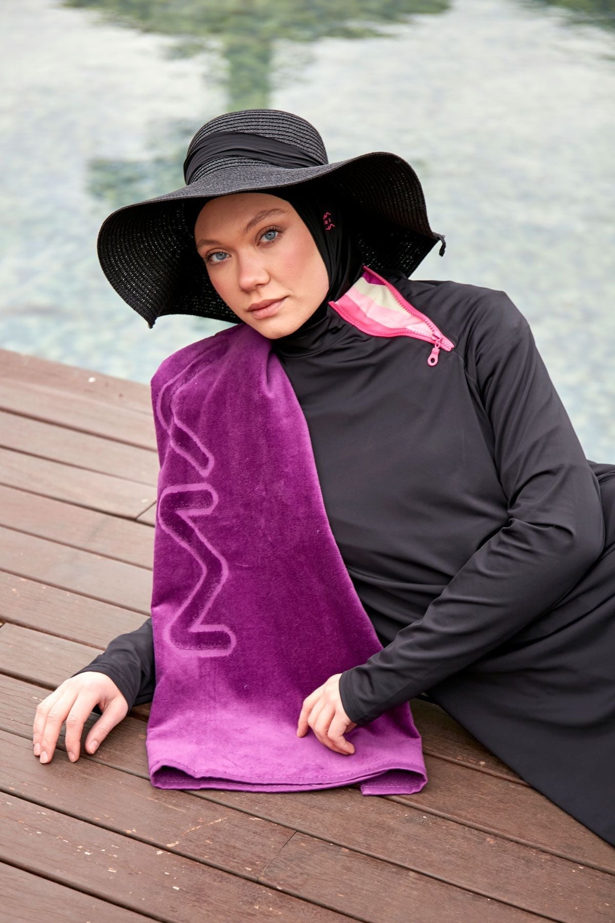 Purple Beach Towel PH23-18034 - Glamourous Grace