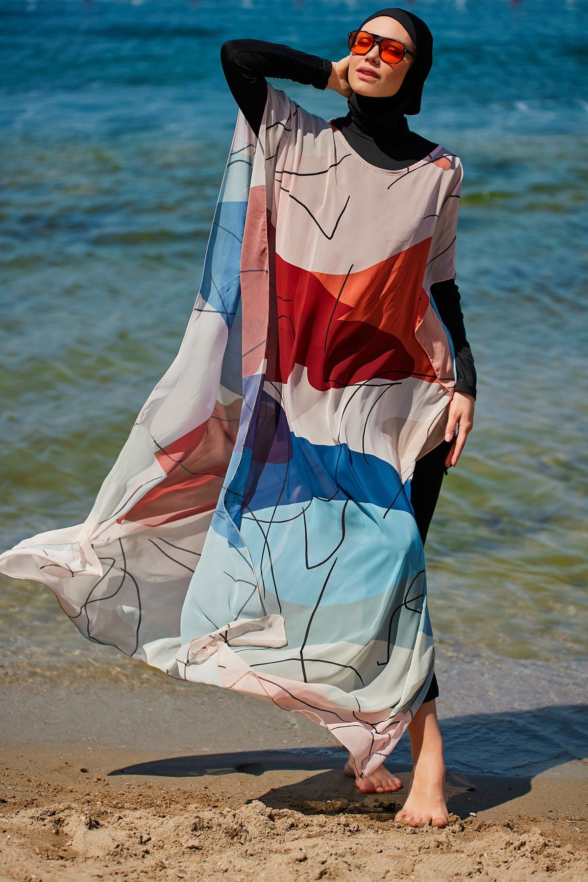 Colourful Pareo Kimono P2340 - Glamourous Grace
