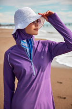 Woven Purple Burkini Modest Swimwear M2492 Marina Modest