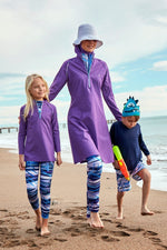Woven Purple Burkini Modest Swimwear M2492 Marina Modest