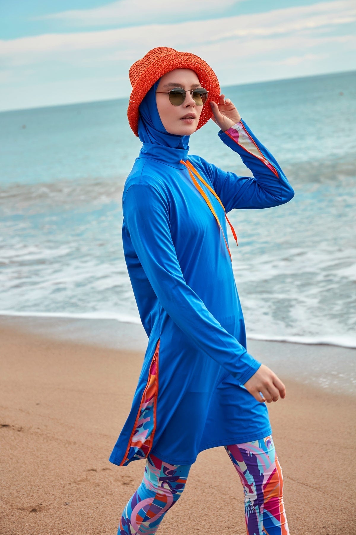 Lycra Royal Blue Burkini Modest Swimwear M2483 - Glamourous Grace