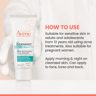 Avene Cleanance Hydra Cream 40ml - Soothing Moisturizing Cream for Sensitive Oily Skin - Glamourous Grace