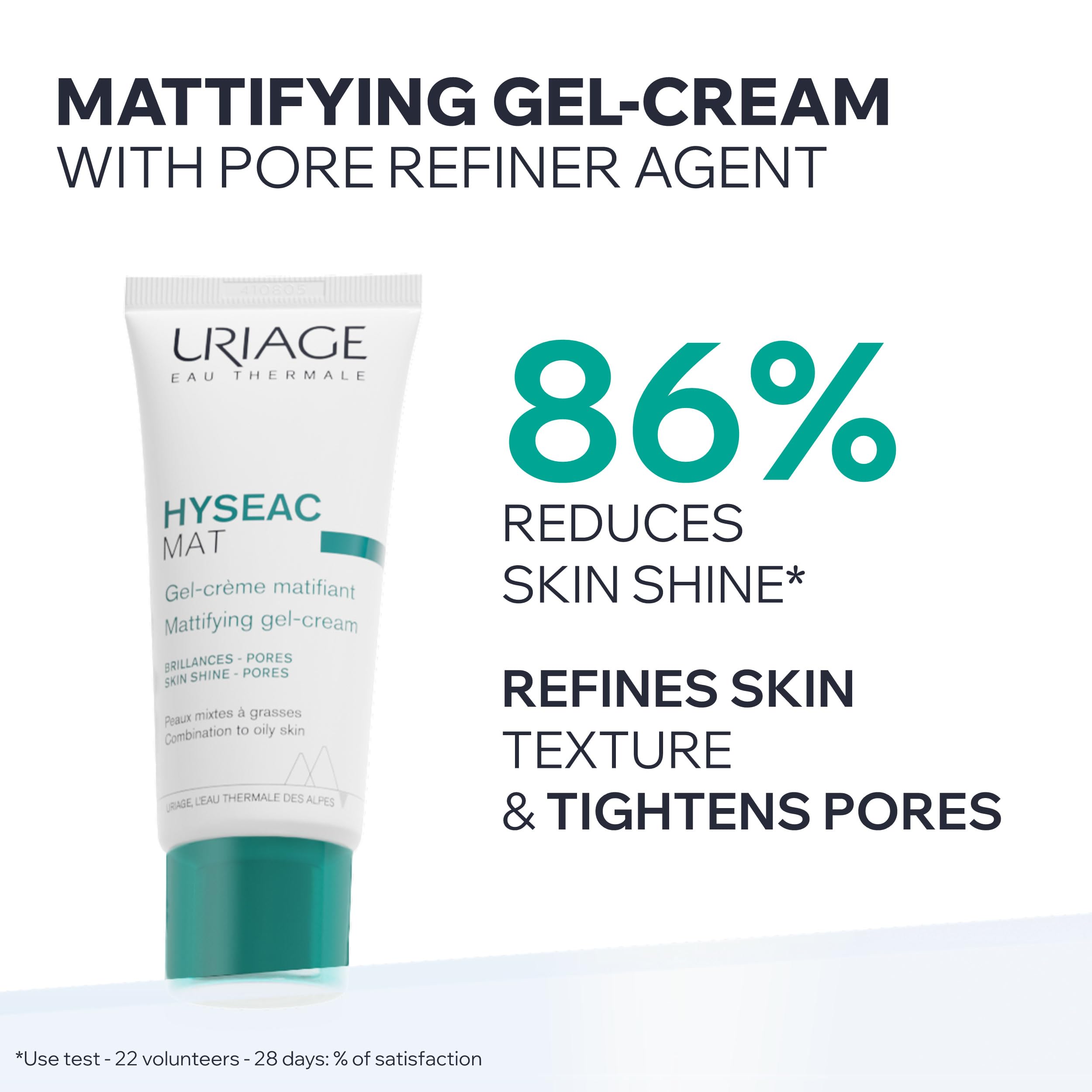 Uriage Hyseac Mat 40ml Mattifying Cream for Oily Skin - Makeup Base, Pore Minimization - Glamourous Grace