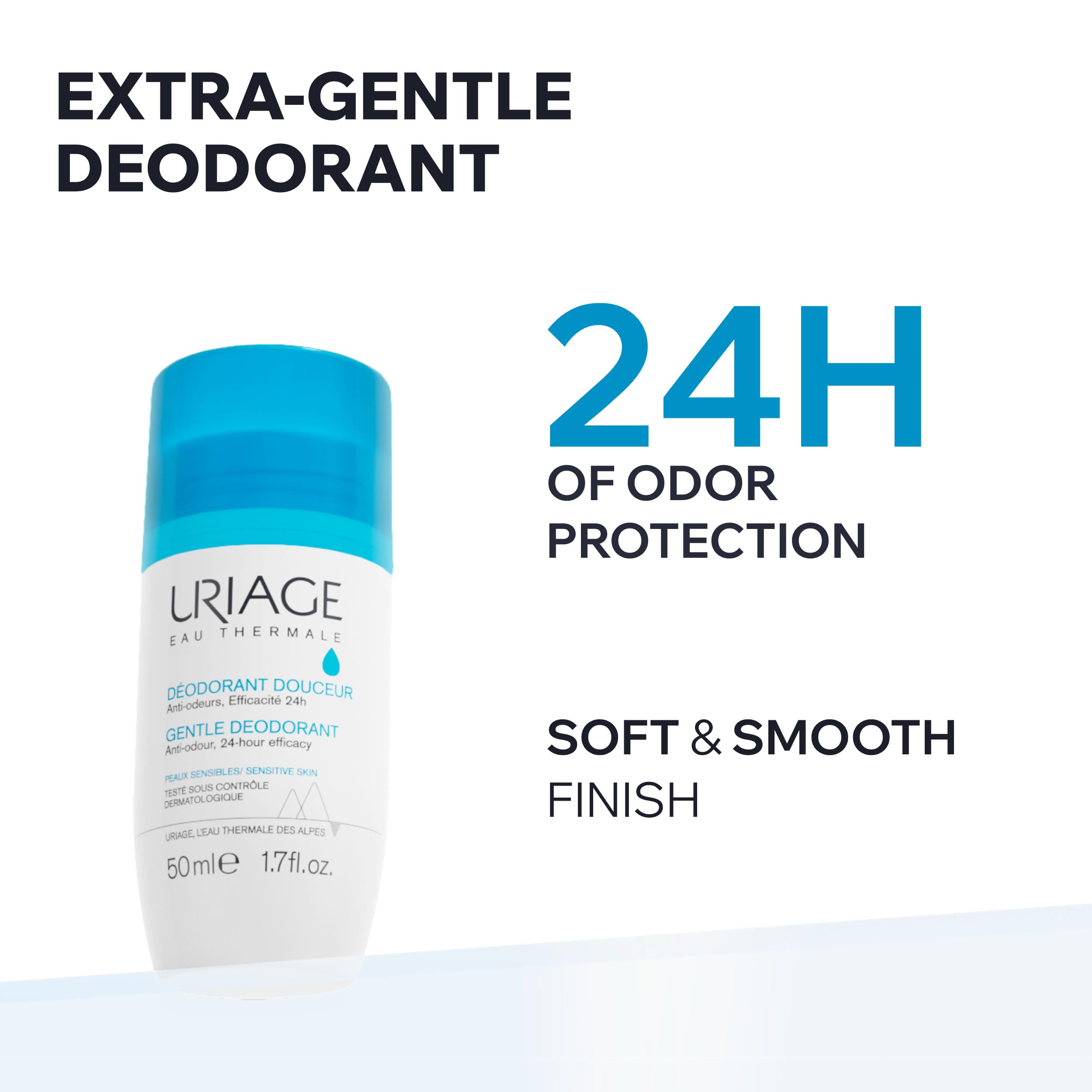 Uriage Gentle Deodorant Roll-on 50ml - Glamourous Grace