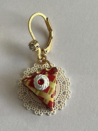 Betsey Johnson Gold Tone Stand Mixer and Pie Slice Baby Cakes Drop Earrings