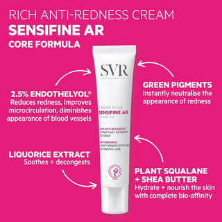 SVR Sensifine AR Creme Riche 40ml - 24-Hour Hydration Moisturizing Cream for Sensitive Skin - Glamourous Grace
