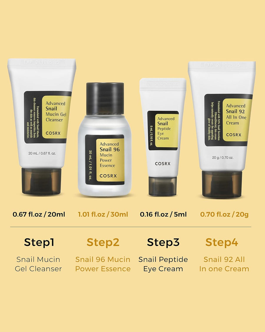 Cosrx All About Snail Kit 4-Step - Glamourous Grace