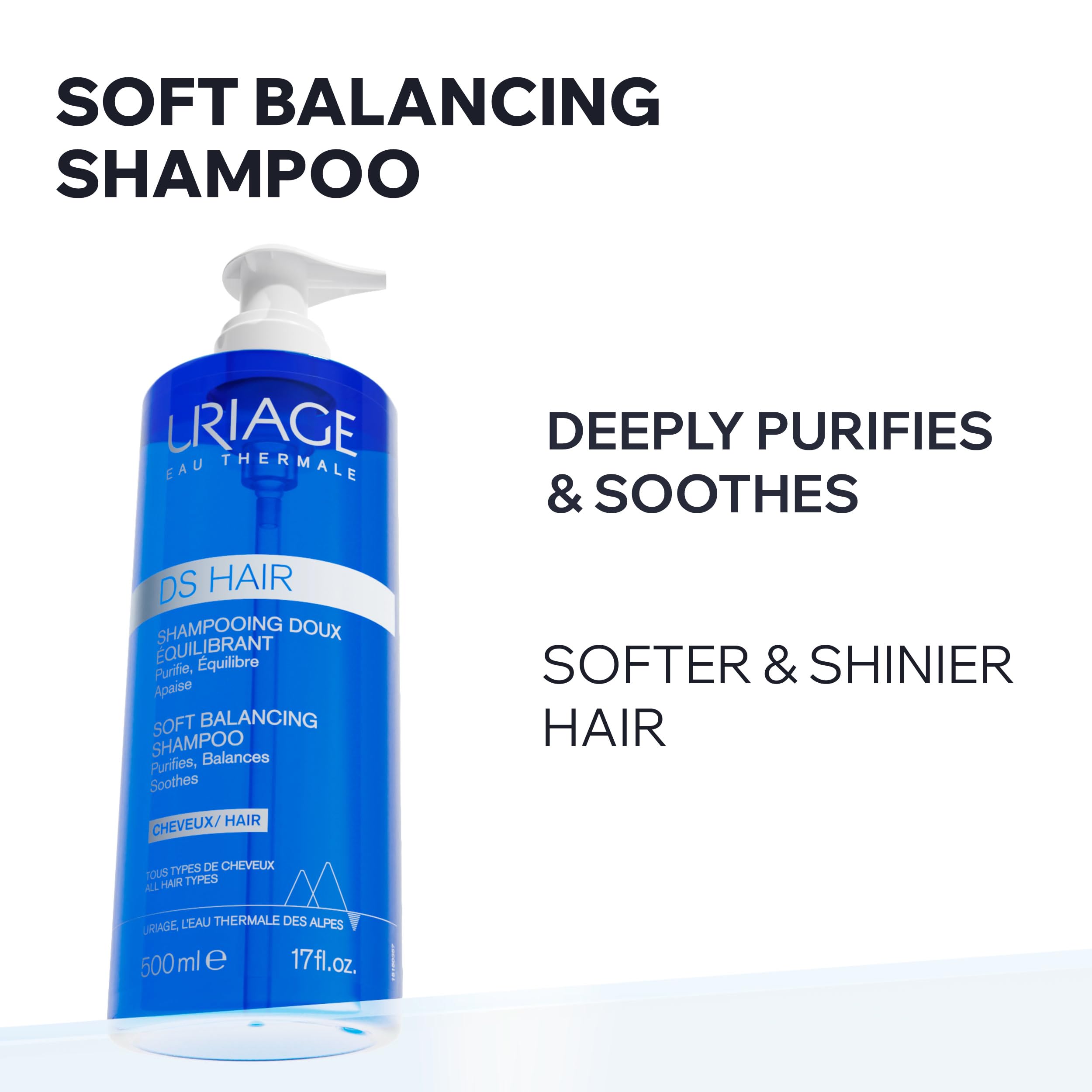 Uriage DS Hair Anti-Dandruff Shampoo 500ml - Gentle Daily Cleansing for All Hair Types - Glamourous Grace