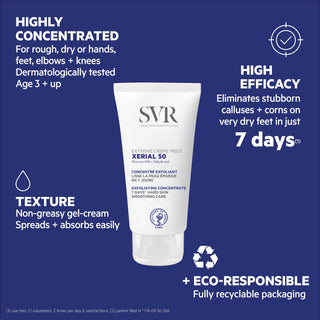 SVR Creme Pieds Xerial 30 - Intensive Foot Cream for Dry Feet with 30% Urea, Moisturizing & Soothing, 1.69 fl oz - Glamourous Grace