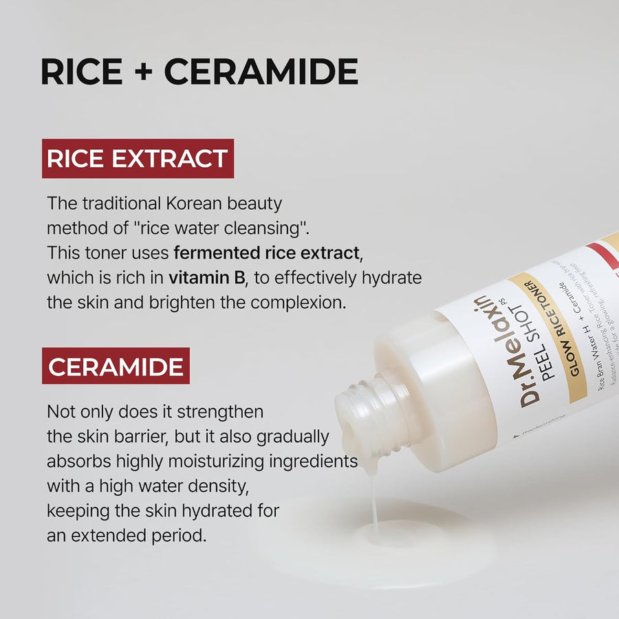 Dr. Melaxin Peel Shot Glow White Rice Toner - Glamourous Grace