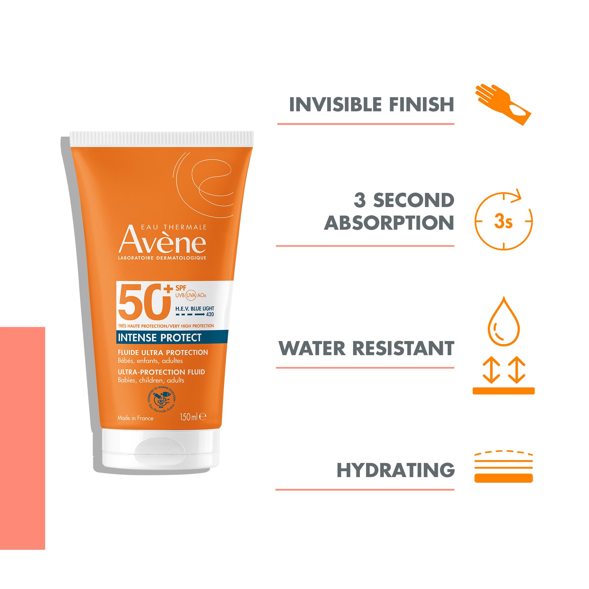 Avene Intense Protect SPF50+ Fluid Ultra Sunscreen 150 ml - Glamourous Grace