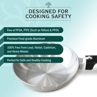 13-Inch Chef Skillet – Quick & Even Heat Distribution – Lightweight Cast Aluminum Frying Pan